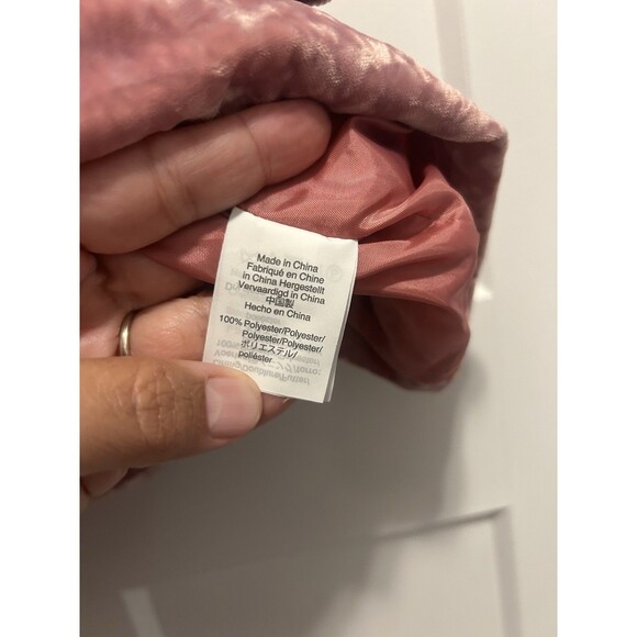 J Crew Velvet Ruffle Spaghetti Strap Pink Size Large Concert Holiday Festival - Picture 3 of 4